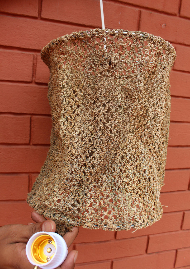 Nettle Lamp Shade with Rope Bulb Holder