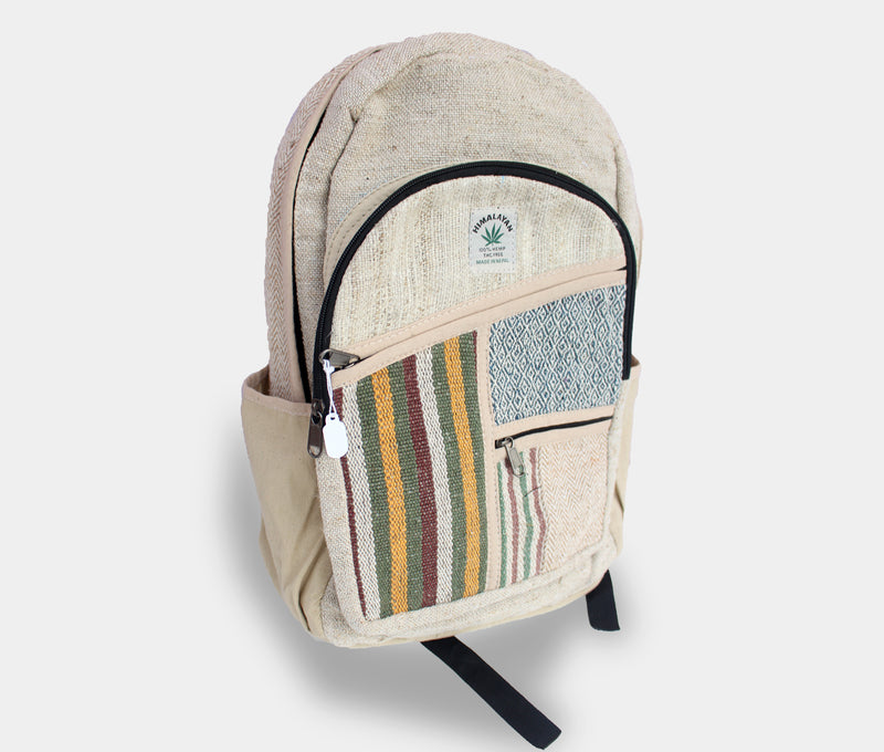 Natural Hemp Backpack with Adjustable Straps - nepacrafts