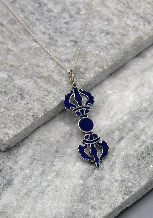 Lapis Dorjee Sterling Silver Pendant - nepacrafts