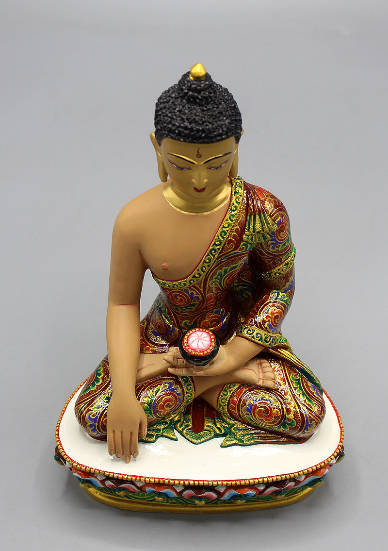 Uniquely Hand painted Shakyamuni Buddha Statue