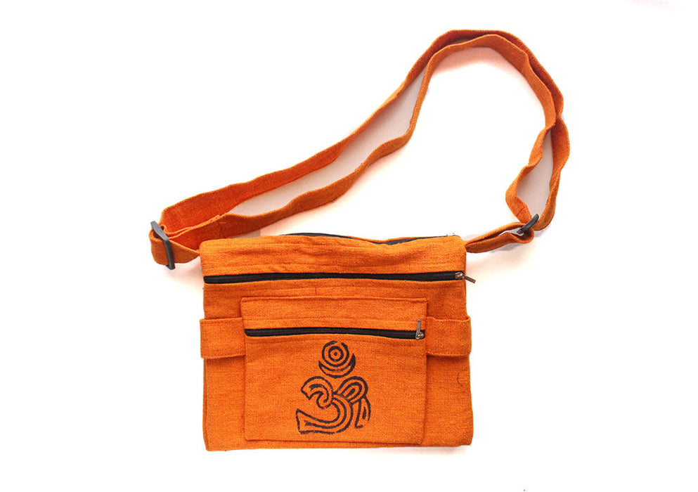 Om Printed Cotton Travel Side Carry Bag - nepacrafts