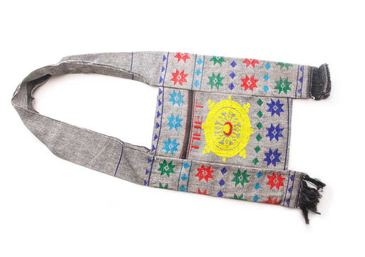 Mandala Embroidered Cotton Side Carry Tote Bag - nepacrafts
