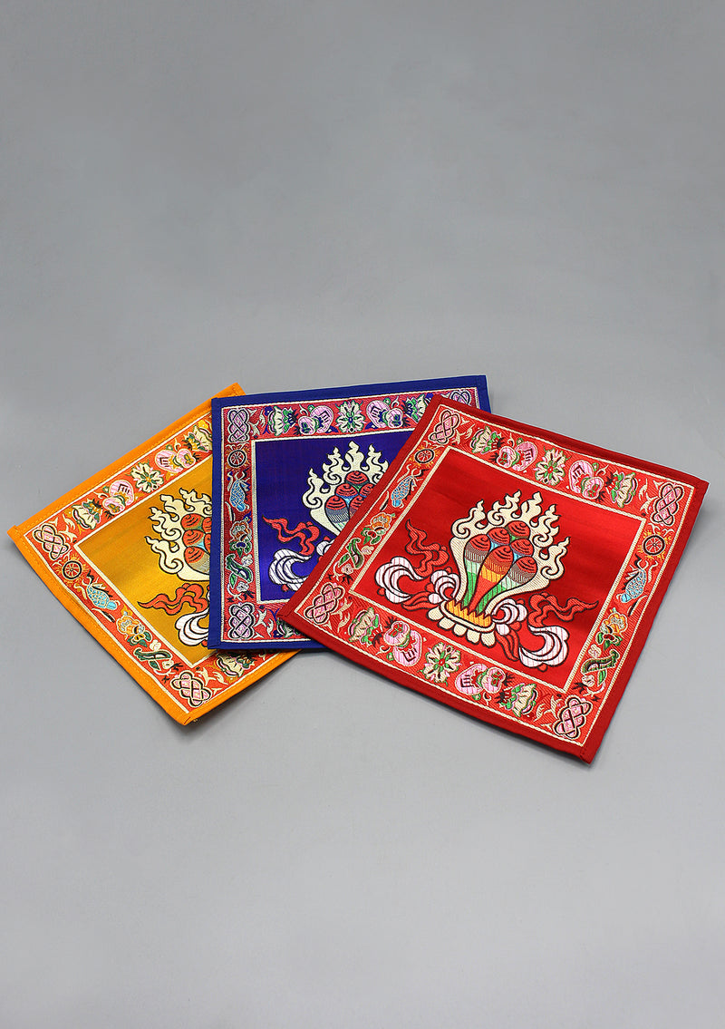 Tibetan Buddhist Brocade Norbu, Wish Fulfilling Jewel Altar Place-mat
