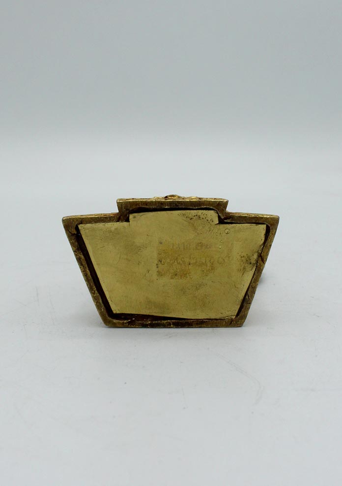 Gold Plated Shakyamuni Buddha Statue with Base 3.9 Inch
