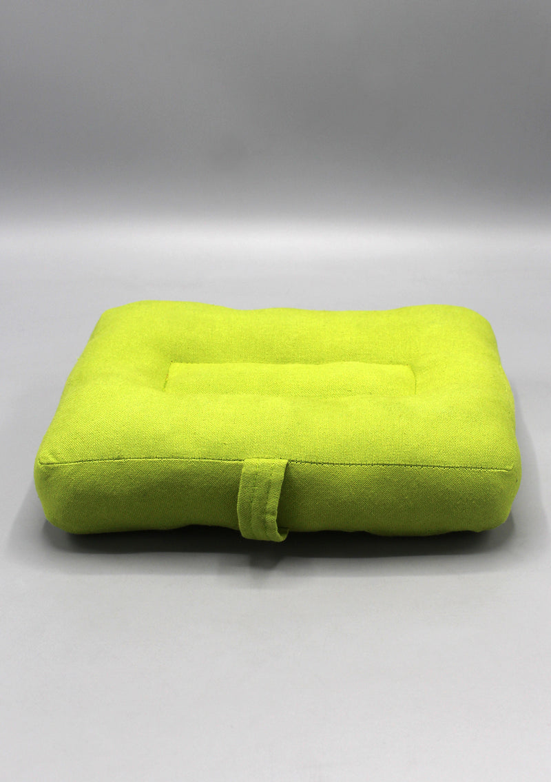 Parrot Green Cotton Meditation Cushion