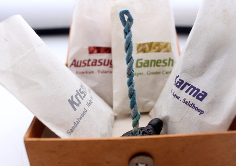 4 in 1 Traditional Nepalese Rope Incense Christmas Gift Box - nepacrafts