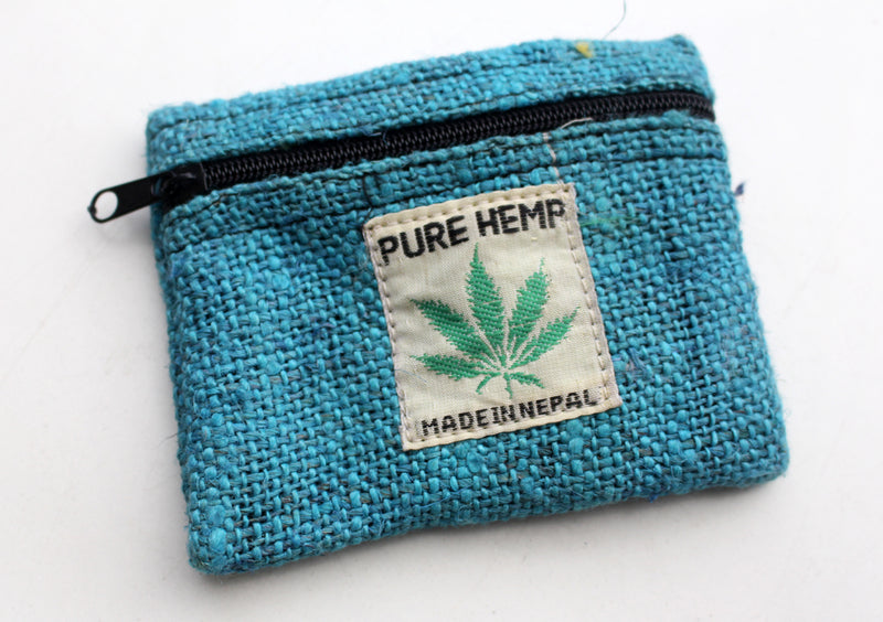 Natural Hemp Zipper Coin Purse - nepacrafts