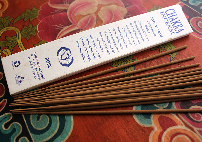 NepaCrafts Premium Rose Third Eye Chakra Incense Sticks - nepacrafts