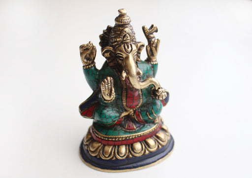 The Lord of Beginning Hindu Deity Ganesha Brass Statue from Nepal - nepacrafts