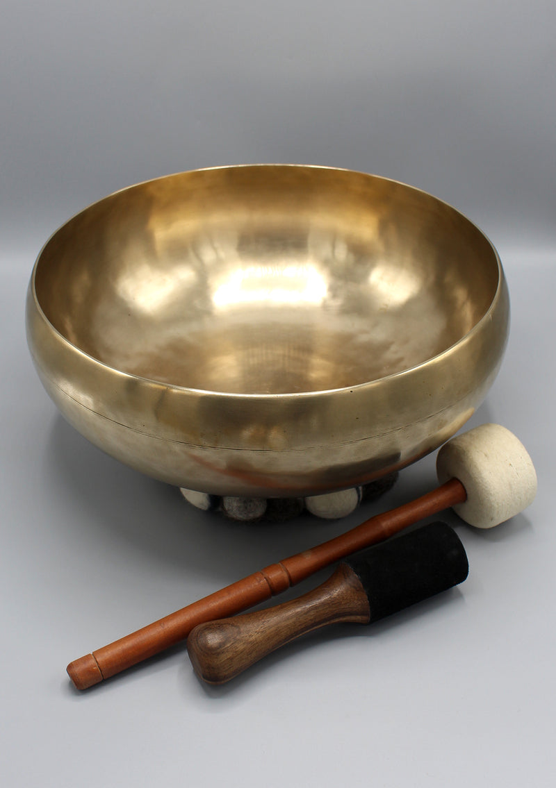 Tibetan Hand Hammered Large Healing Singing Bowl 13.5"