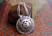 Silver Sterling 8 Auspicious Double Fish Pendant - nepacrafts