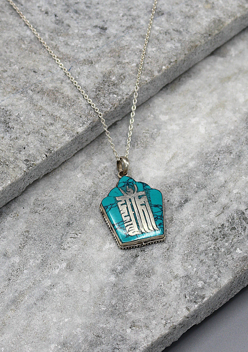 Tibetan Kalachakra Silver Sterling Pendant - nepacrafts