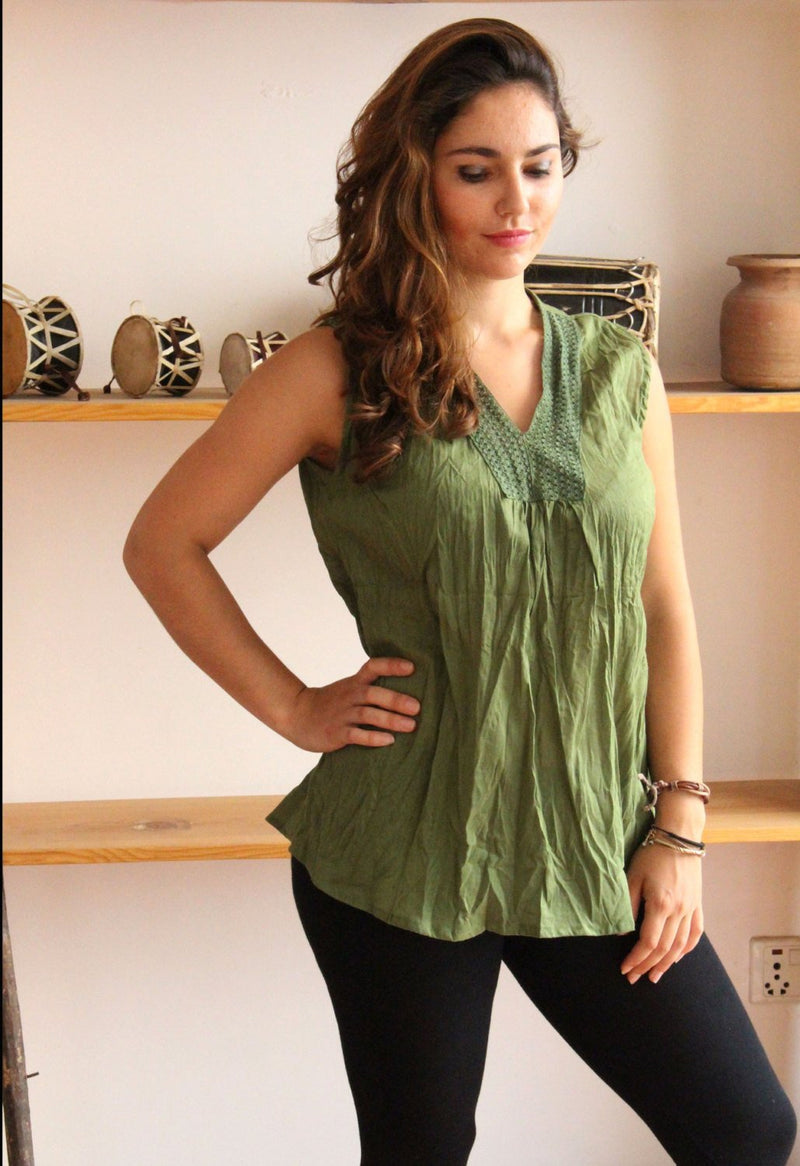 Soft Cotton Women's Summer Tops - nepacrafts