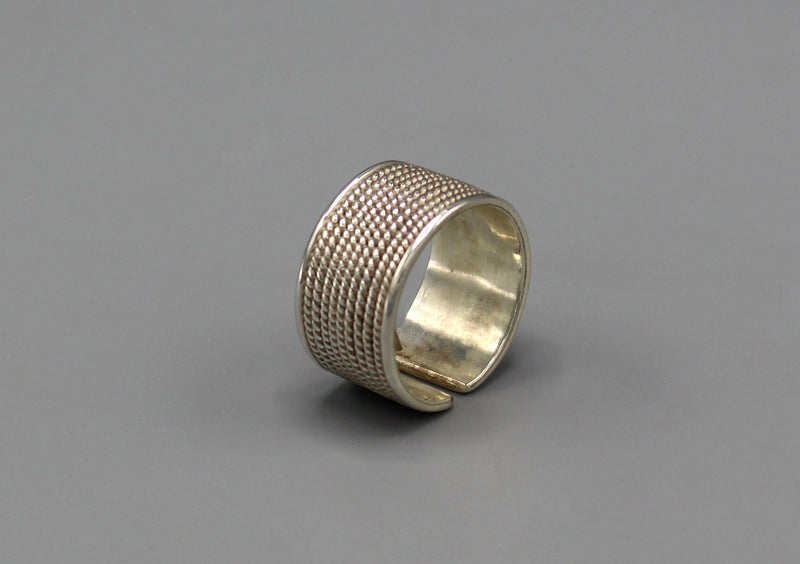 Fine Carving Sterling Silver Finger Ring - nepacrafts