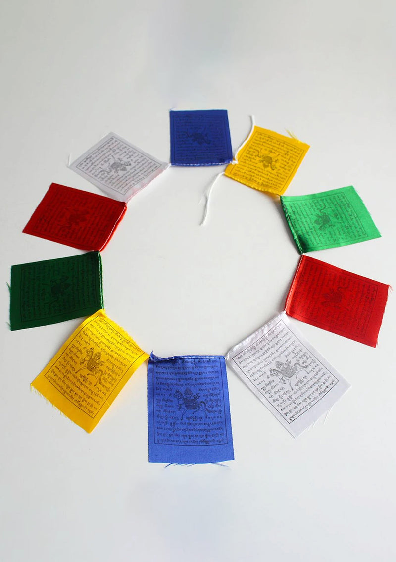 Baby Polyester Silk Windhorse Prayer Flags