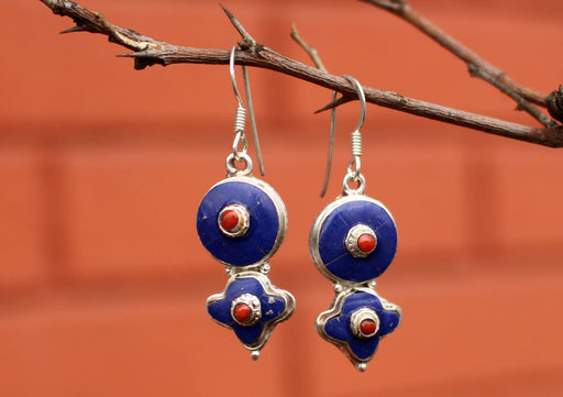 Elegant Floral Sterling Silver Dangle Earrings - nepacrafts