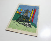 Fair Trade Group of Nepal Batik Stupa Greeting Cards - nepacrafts