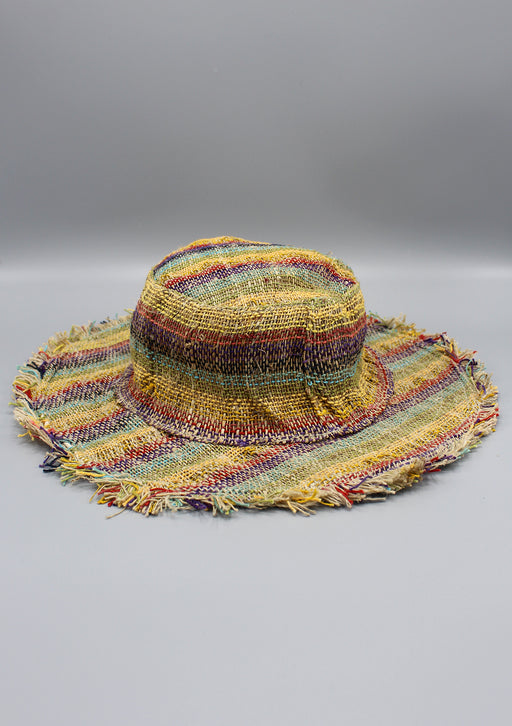 Colorful Hemp Hat with Fringe - nepacrafts