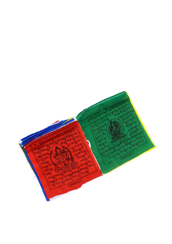 Divine Blessings Fine Cotton Tibetan Prayer Flags 5 Roll Mini Pack
