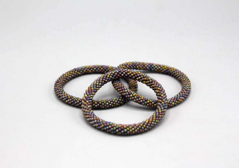Rainbow Multicolor Nepalese Roll on Bracelet - nepacrafts