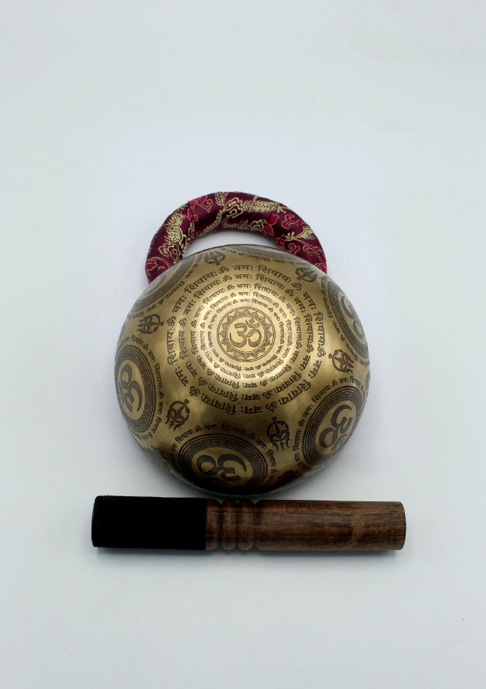 Fine Arts Shiva Mantra Mandala Etched Singing Bowl-6 inch