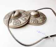 Tibetan Lucky Symbols Musical Tingsha or Cymbals 7 cm - nepacrafts
