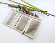 Natural Soft Hemp Tri Fold Off White Wallet - nepacrafts