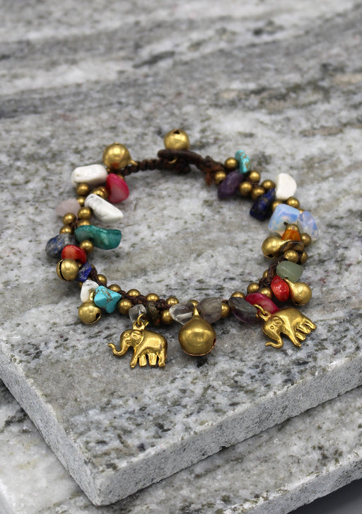 Multicolor Baby Girl Brass Bell Anklet - nepacrafts