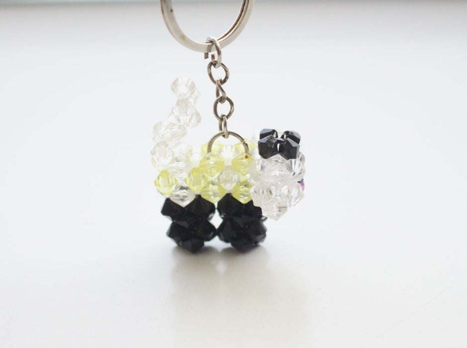 Multicolor Small Puppy Clear Resin Crystal Key Chain - nepacrafts