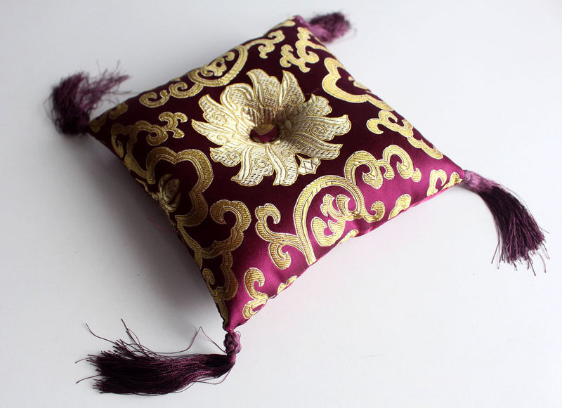Lotus Singing Bowl Cushion, Handmade - nepacrafts