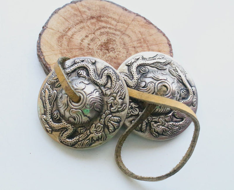 Large Dragon Tingsha or Metal Cymbals - nepacrafts