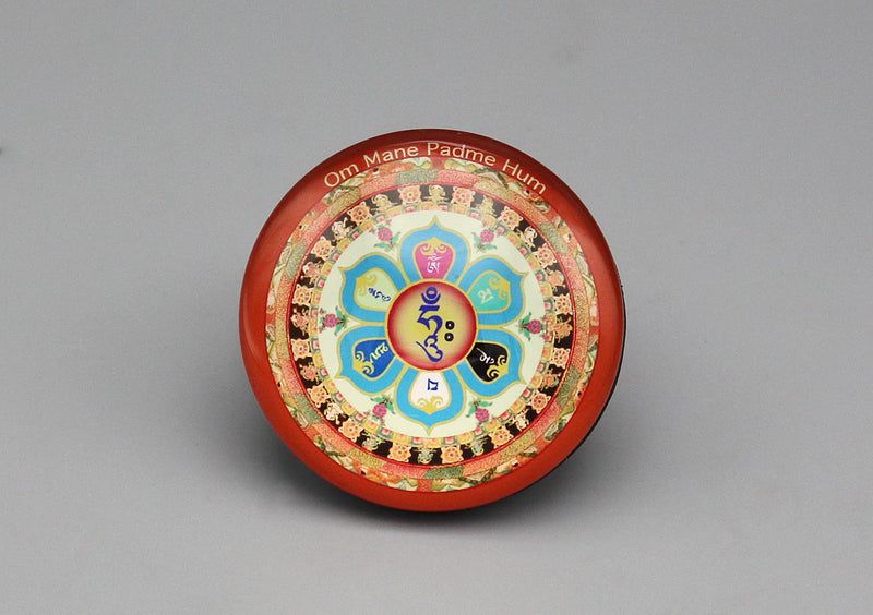 Om Mani Padme Hum Glass Fridge Magnet - nepacrafts