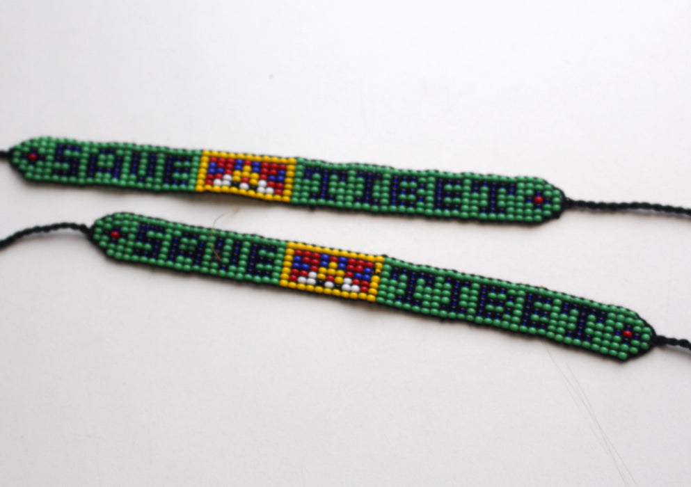 Save Tibet Multicolor Glass Beads Bracelet - nepacrafts