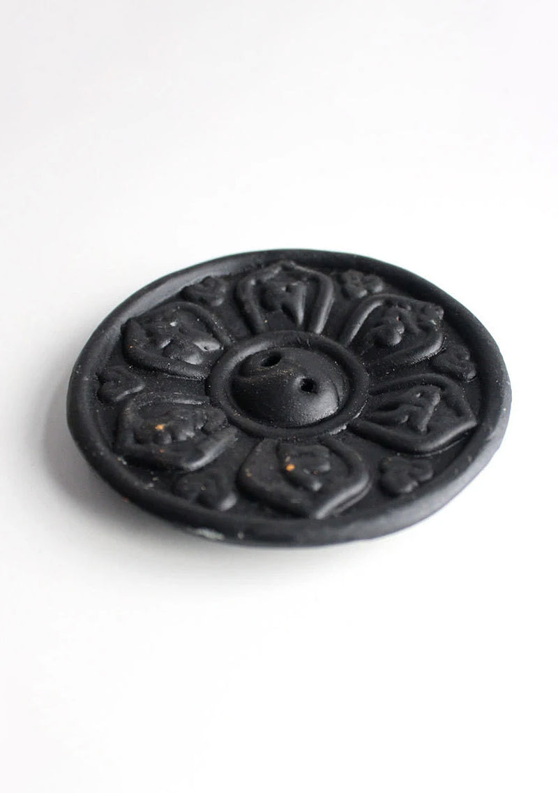 Om Mani Clay Incense Burner