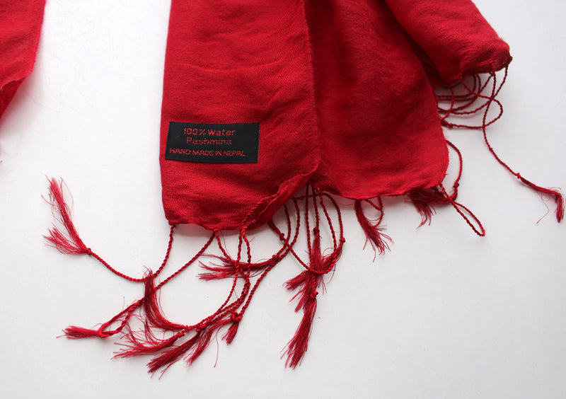 Monk Red Water Pashmina Shawl - nepacrafts