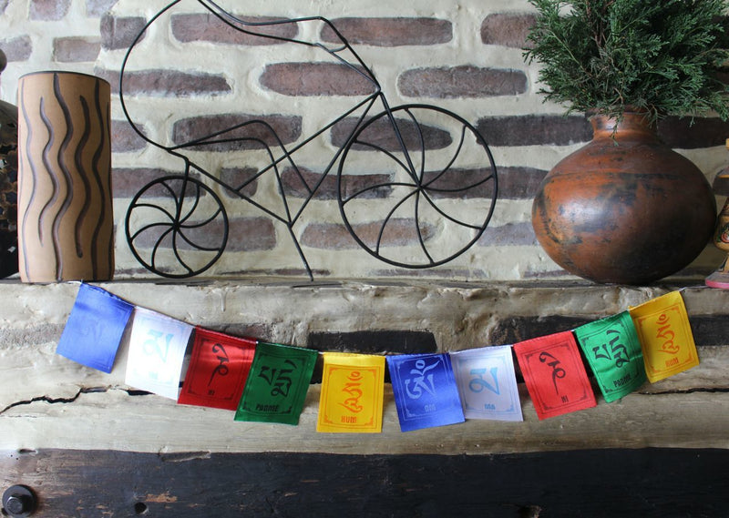 Om Mani Baby Polyester Prayer Flags