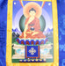 Shakyamuni Buddha Thangka With Silk Brocade Wall Hanging - nepacrafts
