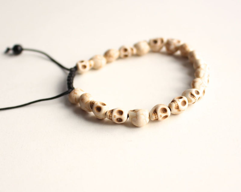 Bohemian Skull Beads Wrist Mala - nepacrafts