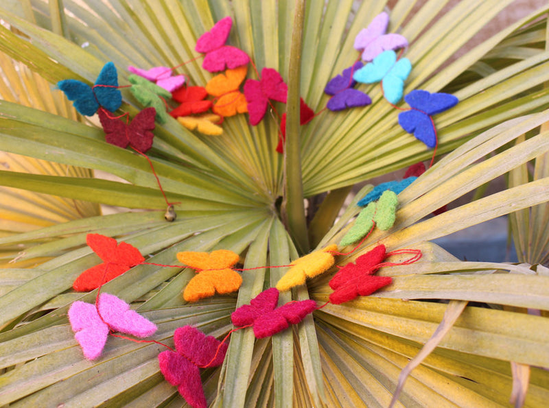 Small Butterfly Felt Hanging Decor - nepacrafts