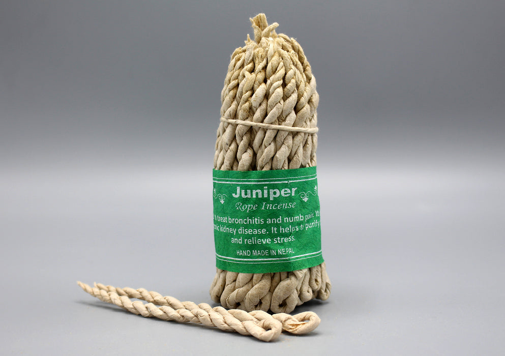 Hand Rolled Juniper Rope Incense - nepacrafts
