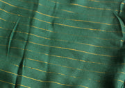 Bright Green Plain Jari Cotton Scarf with Golden Lining - nepacrafts