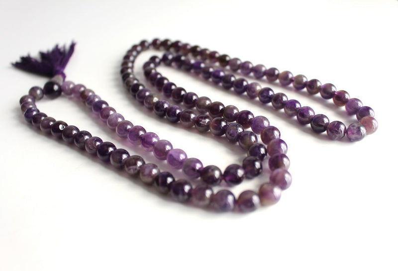 Amethyst Gemstone Tassel Mala