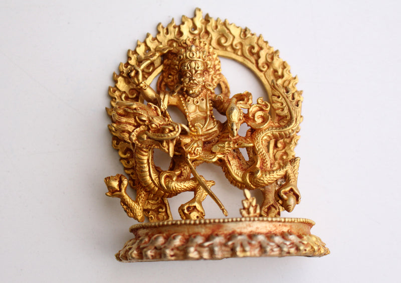 Fully Gold Plated Zambala/Kubera Statue - nepacrafts