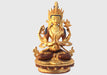Gold Plated Avalokisteswora Statue 8" High SSST038 - nepacrafts
