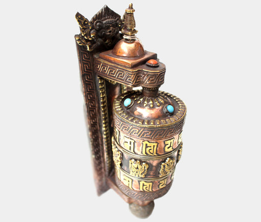 Exclusive Wall Mounting Copper Prayer Wheel - nepacrafts