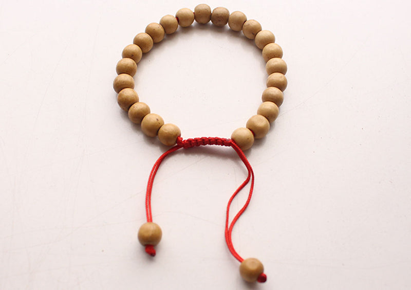 Round Wooden Beads Adjustable Wrist Bracelet - nepacrafts