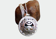 Silver Sterling Auspicious Symbol Parasol Pendant - nepacrafts