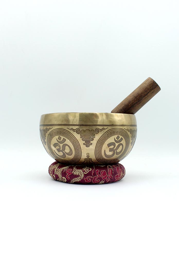 Fine Arts Cosmos  Flower Mandala Etched Singing Bowl- 6 inch
