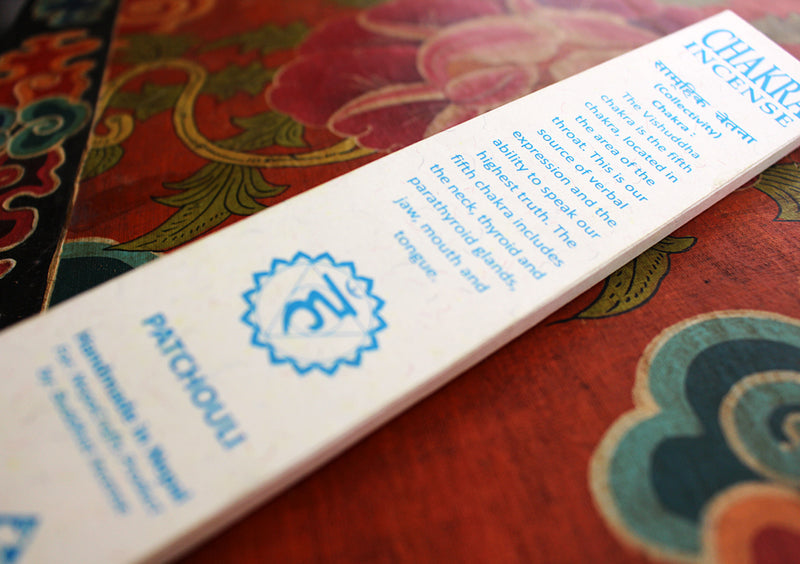 NepaCrafts Premium Patchouli Throat Chakra Incense Sticks - nepacrafts