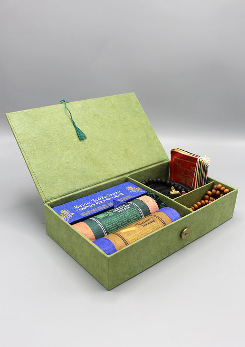 Tibetan Incense and Prayer Flags Zen Gift Box